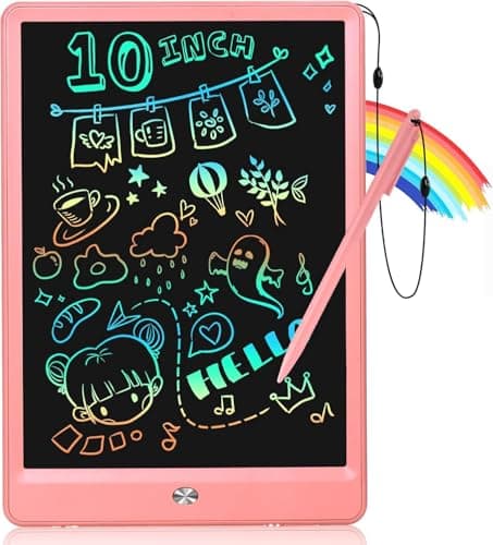 EooCoo LCD Writing Tablet for Kids, Toddler Gifts 10 Inch Kids Drawing Pad Doodle Board, Easter Basket Stuffers No Mess Coloring Books Travel Activities, Educational Toys for 3-8 Years Old Girls Boys