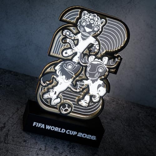 FIFA World Cup 2026™ Mascots Clutch Maple Zayu LED Light Up Figurine, Plug-in Power Night Light Collectible Memorabilia for Bedroom Home Office Desk Decor, Gift for Sports Fan Kids Teens Adults