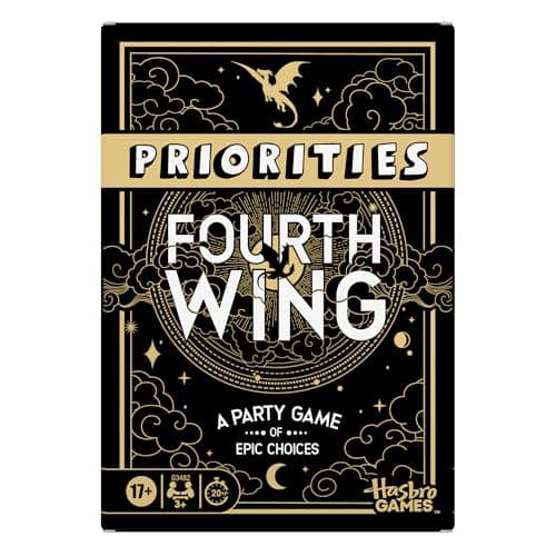 Hasbro Gaming Priorities Fourth Wing Edition Game | Officially Licensed Party Game Inspired by Empyrean Series | Ages 17+ | 3+ Players | 20 Mins.