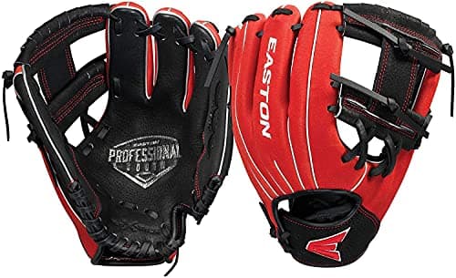 Easton | PROFESSIONAL YOUTH Baseball Glove | 10' | LHT | Black / Red | I Web