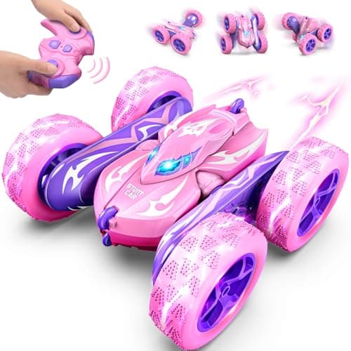 Excitobo Remote Control Car, 4WD 2.4GHz Fast RC Cars with Wheel Lights, Toys for Age 3-12 Birthday Gifts Christmas Toys for 3-12 Year Olds, Type-C Charging Rechargeable