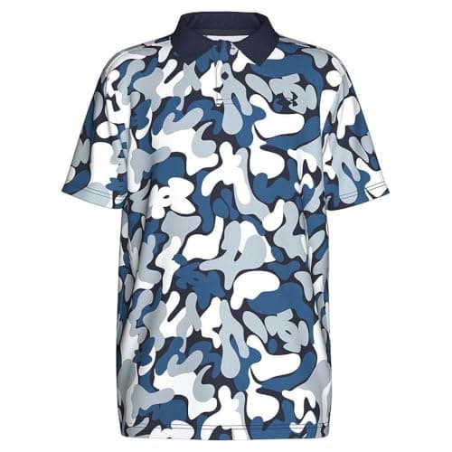 Under Armour Men's Matchplay Printed Golf Polo Midnight Navy/Blue Atlantis 1, Small
