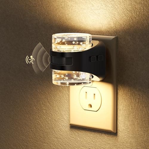 Briignite Motion Sensor Night Light Bubble Night Lights Plug into Wall