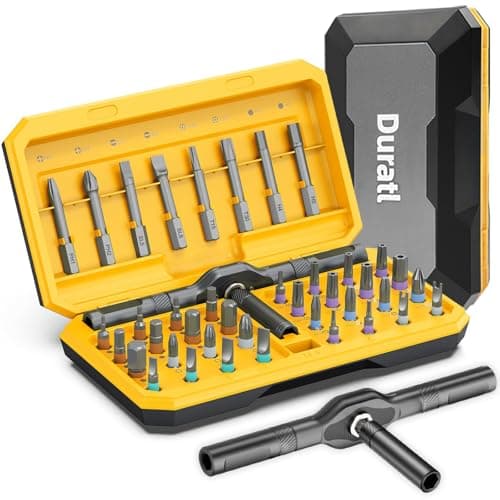 Duratl 42 in 1 Magnetic Screwdriver Set, Multi Bit Ratchet Screwdriver Set with Detachable Ratchet Handle, Portable Repair Tool Kit for Furniture, Computer, Bicycle, Electronics and DIY