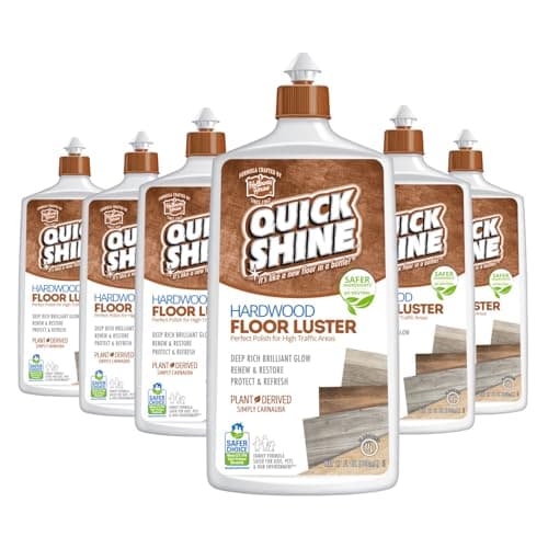 Quick Shine Hardwood Floor Luster 27 oz-6 Pk, Natural Looking Shine