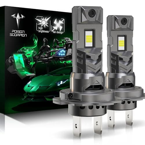 POISON SCORPION Latest H7 Light Bulb,High-speed Fan,No Extra Adapter of 2