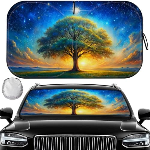 Tavaleu Car Windshield Sun Shade Foldable Car Shades for Front Windows