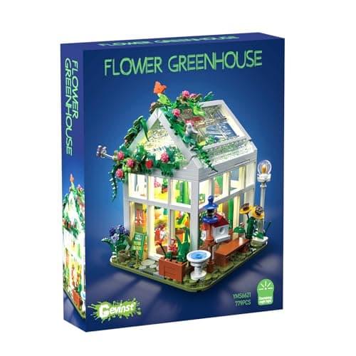 Flowers House Building Set with LED Light, for Adults Teens Girls Ages 8+