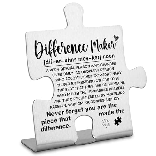 Thank you Appreciation Gifts for Coworkers Mentor Teacher Nurse, Thank you gifts for Social Worker Mom, Going Away Gift Retirement Gift for Coworker Boss, Difference maker Desk Decor-DX132