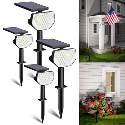 Lepro Solar Decorative Spot Lights 4 Pack, Cool White Landscape Lighting
