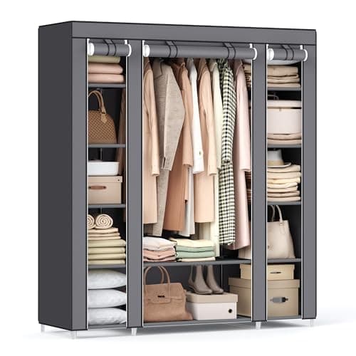 SONGMICS Closet Wardrobe, Portable Closet, Clothes Storage Organizer