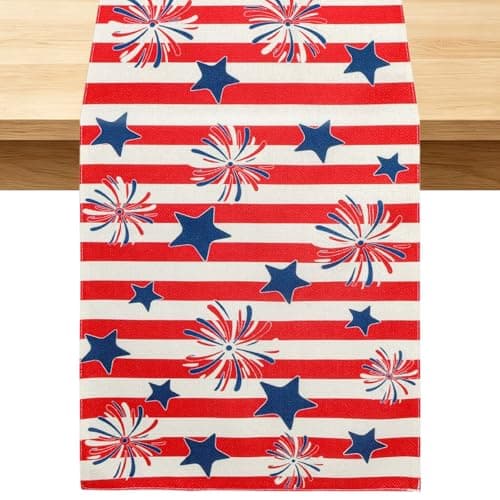 Mxlvst Independence Day Table Runner 4th of July Decorations Table Runner