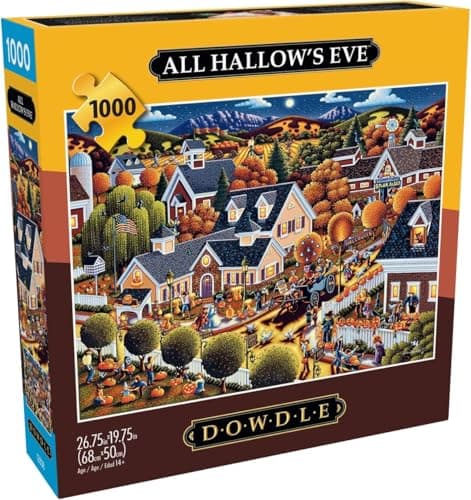 Buffalo Games – Dowdle - All Hallow's Eve- 1000 Piece Halloween Jigsaw Puzzle - Festive Puzzle for Adults – Precision-Cut Pieces, Fall Artwork and Hours of Relaxing Fun
