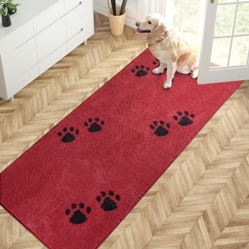 PURRUGS Hallway Runner Rug, 32" x 70", Red
