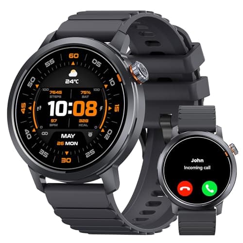 KOSPET Smart Watch for Men, 25 Days Battery, 1.43" AMOLED Smartwatch for iPhone&Android, IP68 Waterproof, 24/7 Heart Rate & Sleep Monitor, 170+ Sport Modes, Bluetooth Call (Answer/Make)