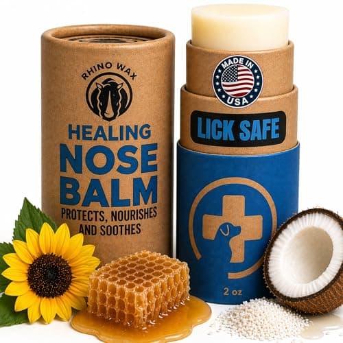 Rhino Wax - Dog Nose Balm for Dogs or Cats - Natural Snout Soother (2oz Tube) - Healing Dry, Cracked, Irritated Noses - Also Works Great on Cats - Natural Ingredients - Lick-Safe - Made in USA