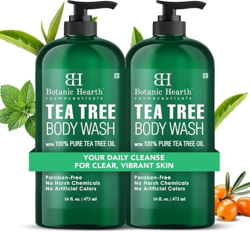 Botanic Hearth Tea Tree Body Wash - 16 Fl oz Pack of 2