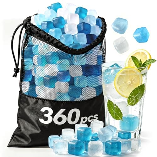 SHENGQIPC Reusable Ice Cubes for Camping, 360 Pack, 12 lbs