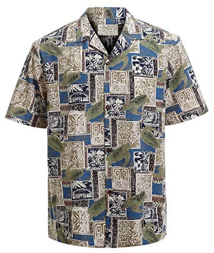 Hawaiian Shirts for Men Short Sleeve Regular Fit Mens Floral Shirts (YH1901,M)