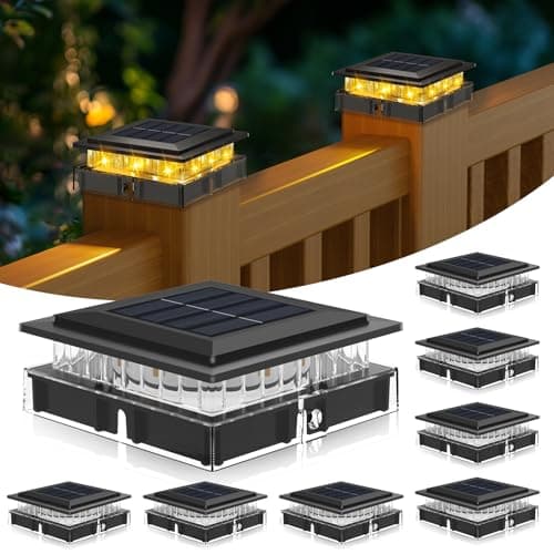 kolpop 4x4 Solar Post Cap Lights Outdoor Warm White