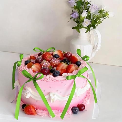 20 Pcs Light Green Bow Cake Toppers for Cupcakes, Jungle Safari Gender Reveal Baby Shower Birthday Party Decorations Supplies