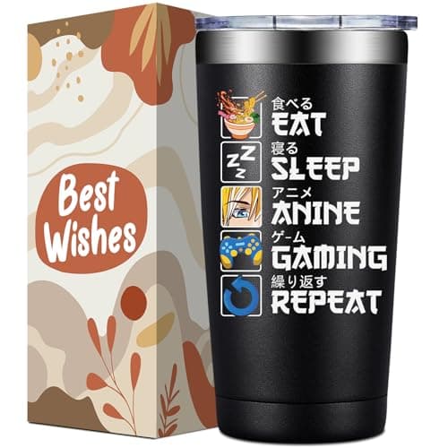 Loecuxe Anime Gifts for Men, Women - Kawaii Christmas, Birthday Gifts for Japanese Animation Fans, Lovers - Tumbler Cup 20 oz
