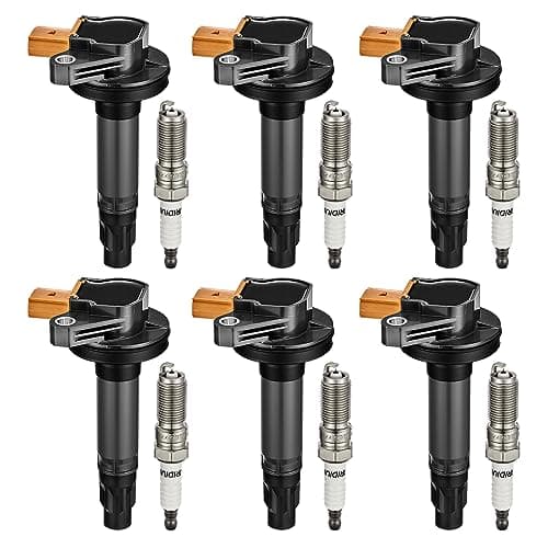 BDFHYK Ignition Coils UF646 and Iridium Spark Plug SP534 Compatible with Ford F150 Explorer Expedition Transit-150 Taurus Flex Lincoln MKS MKT Navigator 2013-2019 V6 3.5L Ford Oem Coil Pack Set of 6