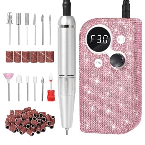 CHRISTINE SHELLY 30000RPM Nail Drill, Cordless Electric Nail File