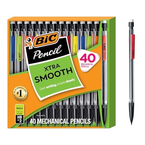BIC Xtra Smooth Mechanical Pencil, 0.7 mm Medium Point, 40-Count Pack