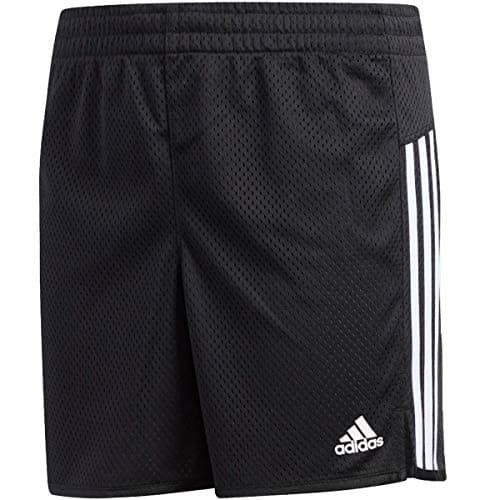 adidas girls 5" Mesh Althletic Shorts, Adi Black, 10 12 US