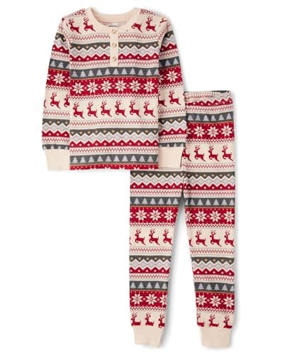 Gymboree,and Toddler Christmas Family Matching Pajamas Gymmies,Reindeer Fairisle,5T