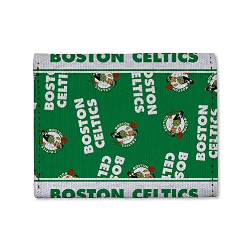 Rico Industries NBA Basketball Boston Celtics Canvas Trifold Wallet - Great Accessory, 4 x 3.25