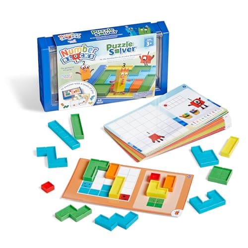 hand2mind Numberblocks Puzzle Solver, Brain Teasers, Logic Puzzles for Kids, Educational Games, Math Toys for Kids 3-5, Fidget Game, Preschool Learning Activities, Toddler Birthday Gifts