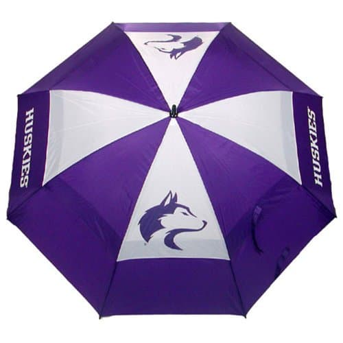 Team Golf NCAA Washington Huskies Golf Umbrella 62" Golf Umbrella with Protective Sheath, Double Canopy Wind Protection Design, Auto Open Button