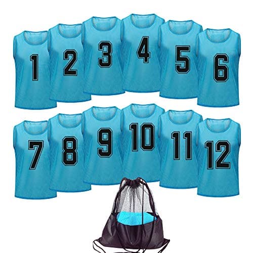 Antoyo Numbers Pinnies Adult Soccer,Scrimmage Vests for Kids Team Training