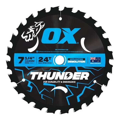 OX Pro Thunder 7-1/4 in Circular Saw Blade 24 Tooth for Wood