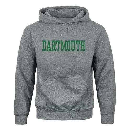 Ivysport Dartmouth College Hooded Sweatshirt, Essential, Heather Grey, Small