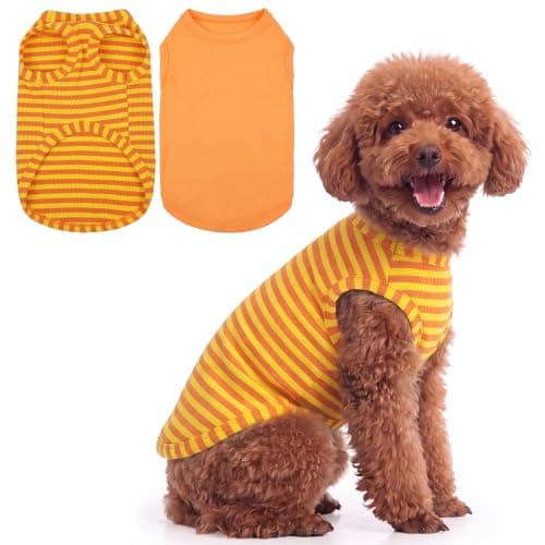 IECOii 2 Pack Dog Surgery Recovery Shirt Sleeveless Lightweight Dog Tshirt