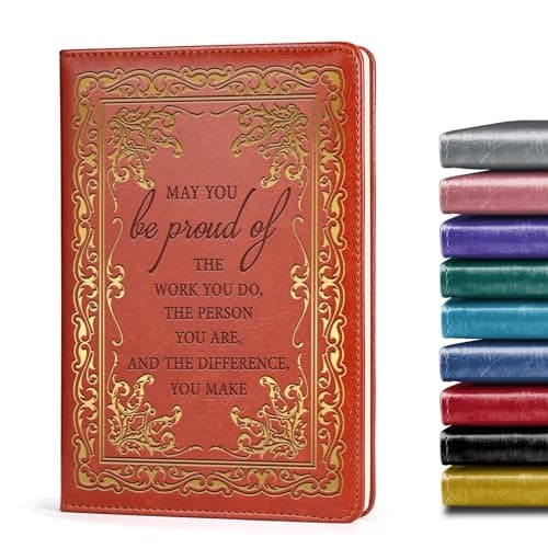 LBWCER Thank You gift May you be proud of the work you do, for Volunteer Staff Coach Nurse Teacher Social Worker Notebook Gift Travel Journal (May brown)