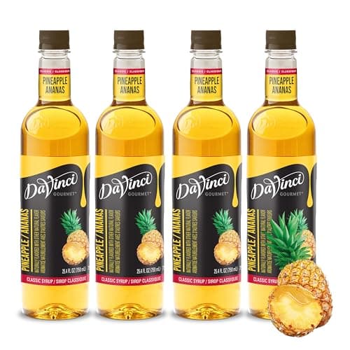 DaVinci Gourmet Classic Pineapple Syrup, 25.4 Fluid Ounces (Pack of 4)