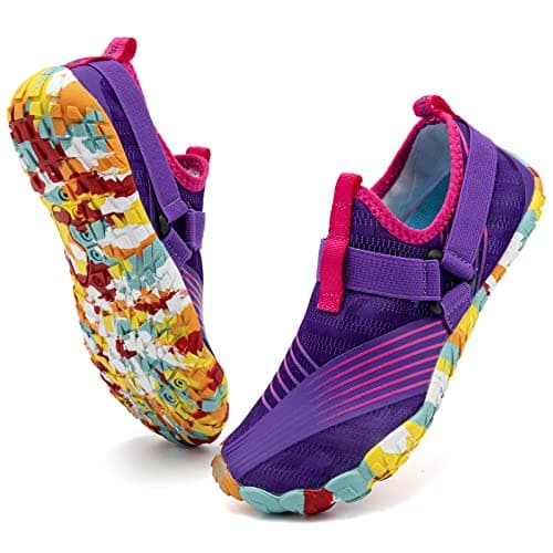 Kids Boys & Girls Water Shoes Sports Aqua Athletic Sneakers Lightweight Sport Shoes(Toddler/Little Kid/Big Kid) U121WZ559.EL-Purple.Pink-32