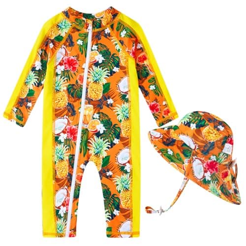 Funnycokid Baby Boy Swimsuit 9-12 Months UPF 50+ Bathing Suit Infant