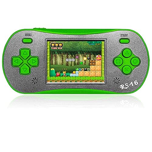 Handheld Game for Kids - FAMILY POCKET RS16 Portable Classic Controller 260 Game 2.5 inch LCD Retro Arcade Video Game System Children's Birthday Gift (Green)