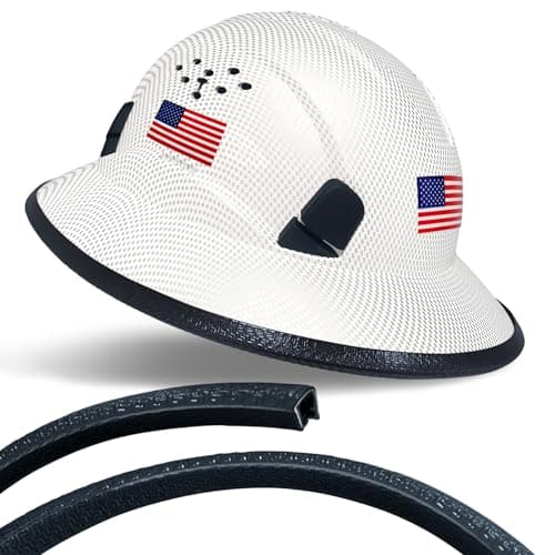 RDSGSO Hard Hats Brim Guard Edge Protection Strip Hard Hats Accessories Brim Cover Size 37.8Inches/96cm,Not Including Hardhat (Black)
