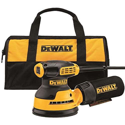 DEWALT Orbital Sander Kit, 5 inch, 3 amp, Corded, 12,000 OPM (DWE6421K)