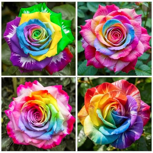 25+ Mix Colorful Rose Seeds for Planting - Vibrant Colors Fragrant Flowers, Perennial for Pots & Gardens