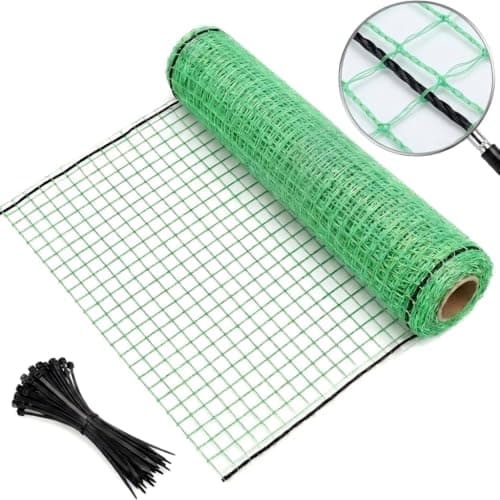 Witbthry 7x100ft Deer Fence Garden Netting 50GSM Square Mesh HDPE Green