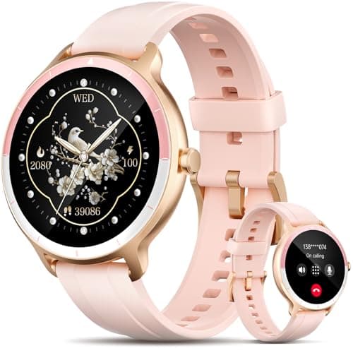 Smart Watch for Women with Bluetooth Calls & AI Voice Assistant (Pink)