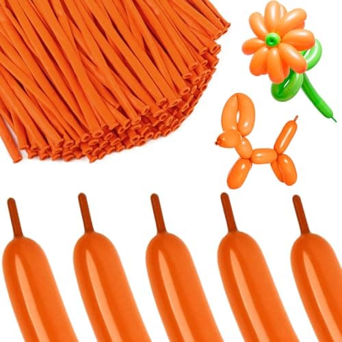 260 Balloons 100Pcs Orange Animals Balloon Long Balloons for Tying Balloon Arch Thickening Latex for Magic Clown Weddings Birthdays Festival Party Decorations