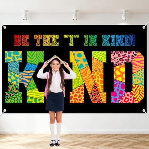 Avezano 6 x 3.6 ft Be Kind Banner Positive Sayings Classroom Backdrop